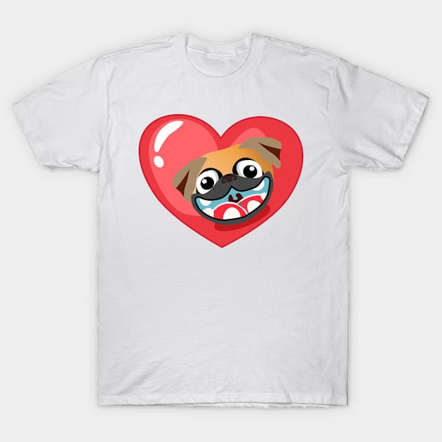 My pug is my valentine T-Shirt by chrstdnl